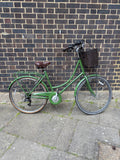 Ammaco Classique Vintage Style Ladies Hybrid Bike – Olive Green – 6-Speed